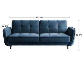 Rozkladacia pohovka s úložným priestorom Baltino - tmavomodrá Rozkladacia pohovka s úložným priestorom Baltino - tmavomodrá