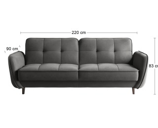 Rozkladacia pohovka s úložným priestorom Baltino - tmavosivá Rozkladacia pohovka s úložným priestorom Baltino - tmavosivá