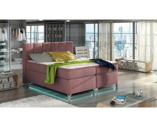 Čalúnená manželská posteľ s úložným priestorom Barino 160 - ružová