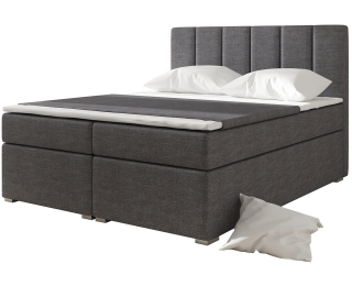 Čalúnená manželská posteľ s úložným priestorom Barmo 180 - sivá Čalúnená manželská posteľ s úložným priestorom Barmo 180 - sivá