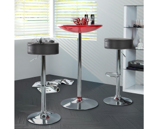 Barová stolička Adalin - čierna / chróm Barová stolička Adalin - čierna / chróm