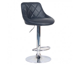 Barová stolička Marid - čierna / chróm