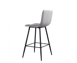 Barová stolička Torana - svetlosivá / sivá / chróm