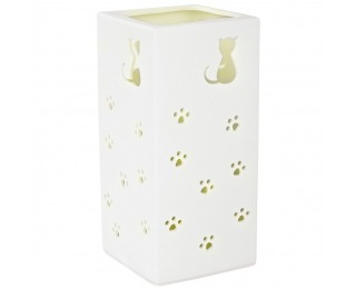 Stolná lampa Belle Typ 2 - biela / vzor mačky