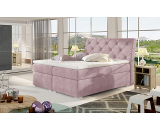 Čalúnená manželská posteľ s úložným priestorom Beneto 160 - ružová (Omega 91)