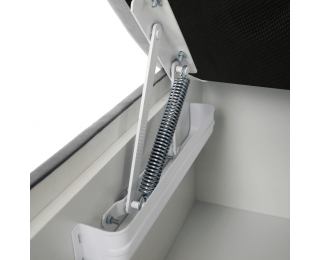 Čalúnená jednolôžková posteľ s matracom Bily 80 P - svetlosivá