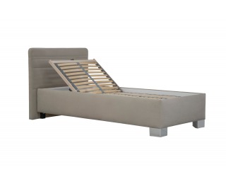Čalúnená jednolôžková posteľ s roštom Sendy 90 - béžová