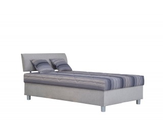 Čalúnená manželská posteľ s roštom a matracom Skate 140 - sivá / vzor