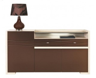 Dvojdielna komoda Clever CV 4 - tuja / hnedá metalíza