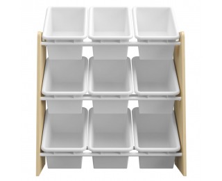 Organizér na hračky Bois - prírodná / biela