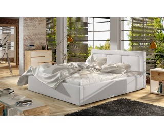 Čalúnená manželská posteľ s roštom Branco UP 140 - biela