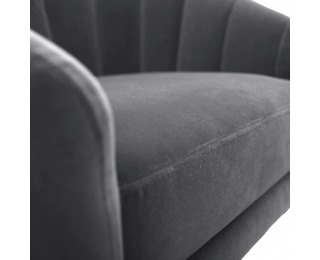 Kreslo Britney - sivá / čierna / zlatá