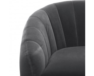 Kreslo Britney - sivá / čierna / zlatá