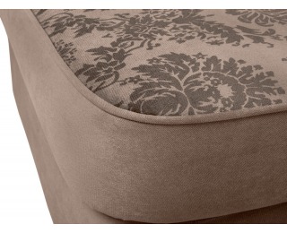 Rohová sedačka s rozkladom a úložným priestorom Amberg L - béžová / vzor / drevo (TX061)