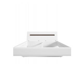 Manželská posteľ Azteca LOZ/160 - biela / biely lesk / wenge magia
