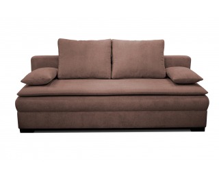 Pohovka s rozkladom a úložným priestorom Book - hnedá / čierna Pohovka s rozkladom a úložným priestorom Book - hnedá / čierna