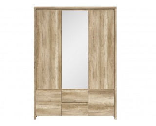 Šatníková skriňa so zrkadlom Kaspian SZF5D2S - dub monument Šatníková skriňa so zrkadlom Kaspian SZF5D2S - dub monument