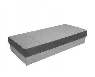 Jednolôžková posteľ (váľanda) s úložným priestorom Pepe 90 - sivá / tmavosivá