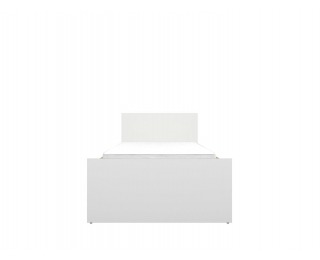 Posteľový rám Princeton LOZ/90 - biely lesk / dub poľský