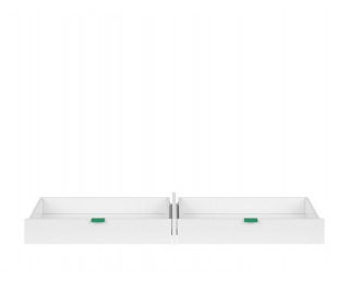 Zásuvka k písaciemu stolu (2 ks) Princeton SZU/BIU - biely lesk / zelená