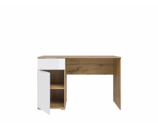 PC stôl Zele BIU/120 - dub wotan / biely lesk