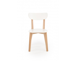 Drevená jedálenská stolička Buggi - buk / biela