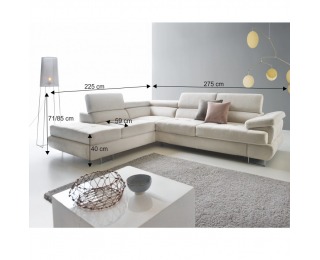 Rohová sedačka Buton P L - svetlosivá Rohová sedačka Buton P L - svetlosivá