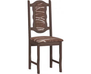 Jedálenská stolička C - sonoma tmavá / šenil safari