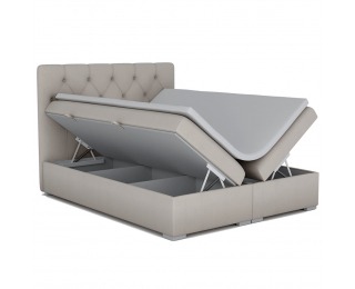 Čalúnená manželská posteľ s matracom Eshly 180x200 cm - béžová