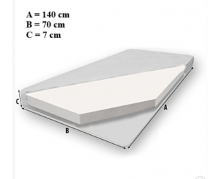 Detská posteľ s matracom Camos 70x140 cm - biela