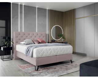 Čalúnená manželská posteľ Canara 160 - svetloružová