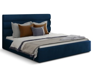 Čalúnená manželská posteľ s roštom Casos UP 160 - tmavomodrá Čalúnená manželská posteľ s roštom Casos UP 160 - tmavomodrá