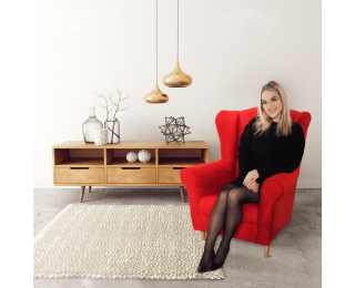 Kreslo (ušiak) Charlot - červená