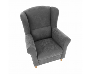 Kreslo (ušiak) Charlot - sivá