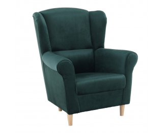 Kreslo (ušiak) Charlot - smaragdová