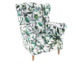 Kreslo (ušiak) Charlot - vzor lístie