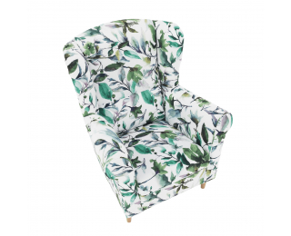 Kreslo (ušiak) Charlot - vzor lístie