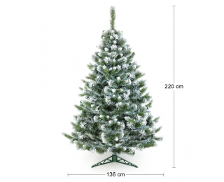 Vianočný stromček Christee 15 220 cm - zelená / biela