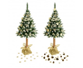 Vianočný stromček na pni Christee 5 220 cm - zelená / biela Vianočný stromček na pni Christee 5 220 cm - zelená / biela