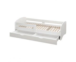 Jednolôžková posteľ s roštom a úložným priestorom Cocolino 80x160 cm - biela