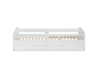 Jednolôžková posteľ s roštom a úložným priestorom Cocolino 80x160 cm - biela