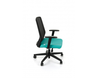 Kancelárska stolička s podrúčkami Cupra BS - tyrkysová / čierna