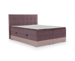 Čalúnená manželská posteľ s úložným priestorom Dalino 140 - fialová / ružová