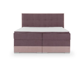 Čalúnená manželská posteľ s úložným priestorom Dalino 140 - fialová / ružová