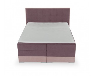 Čalúnená manželská posteľ s úložným priestorom Dalino 140 - fialová / ružová