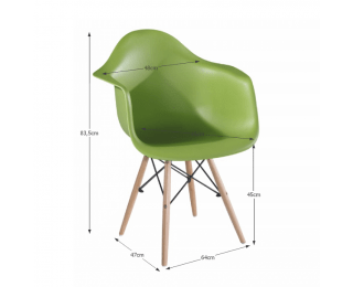 Jedálenská stolička Damen New - zelená / buk