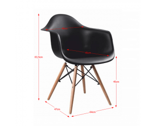 Jedálenská stolička Damen New - čierna / buk