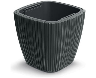 Plastový kvetináč DBOS400419U 39 cm - tmavosivá