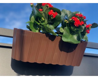 Plastový balkónový kvetináč DDECZ400 38,3 cm - hnedá