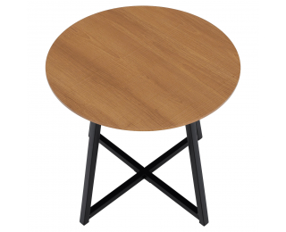 Okrúhly príručný stolík Delik - dub / čierna